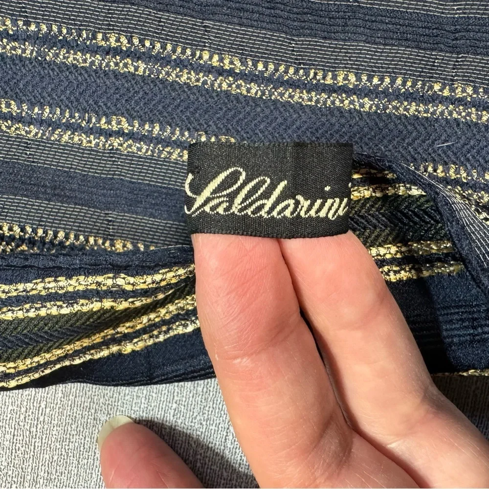 Vintage Saldarini Silk Blend Made In Italy Scarf 13'' x 62''